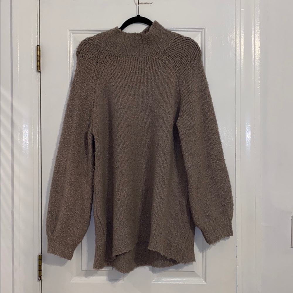 Arie long tan sweater